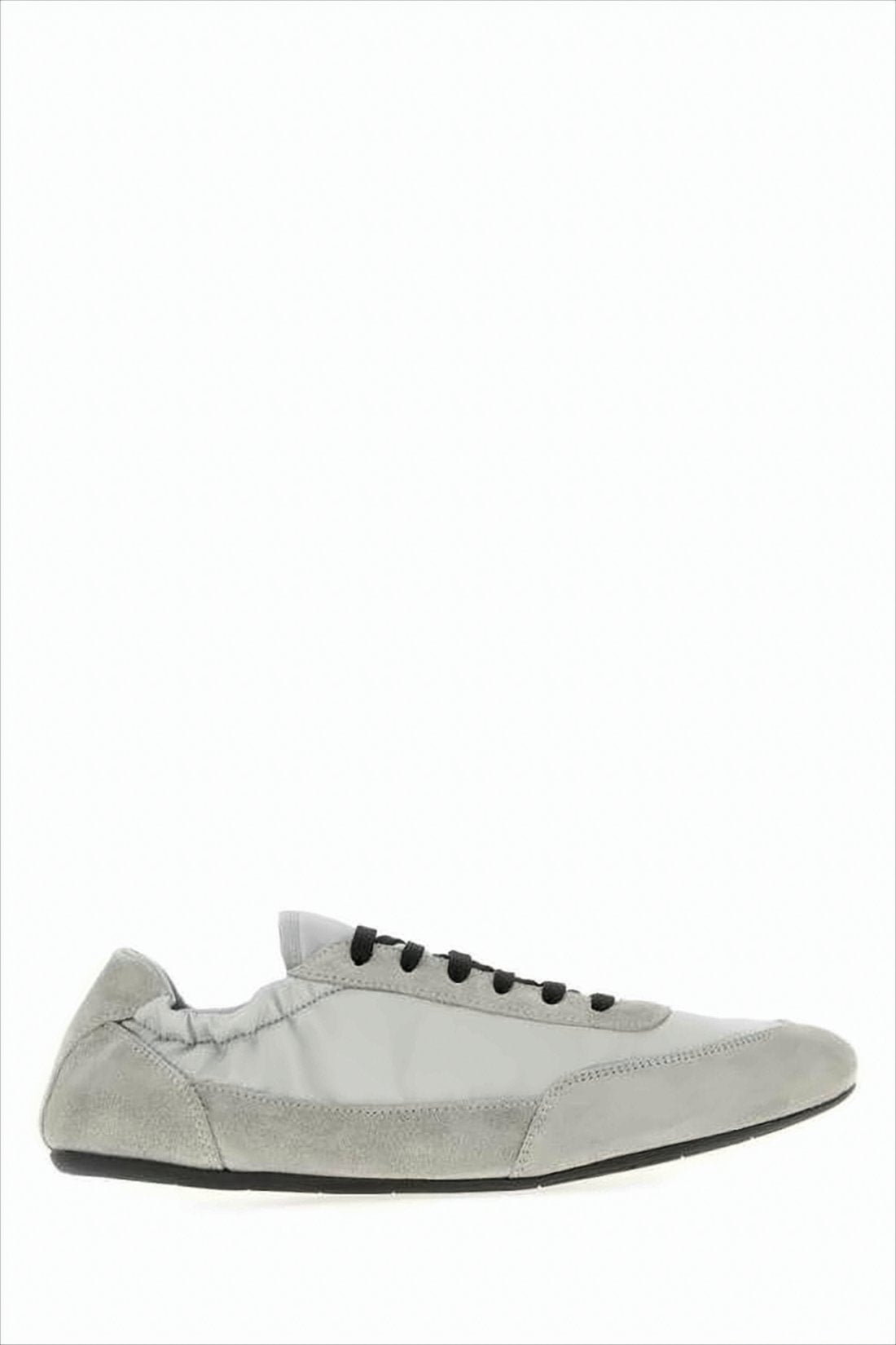 Low-Profile Grey Sneaker with Smooth