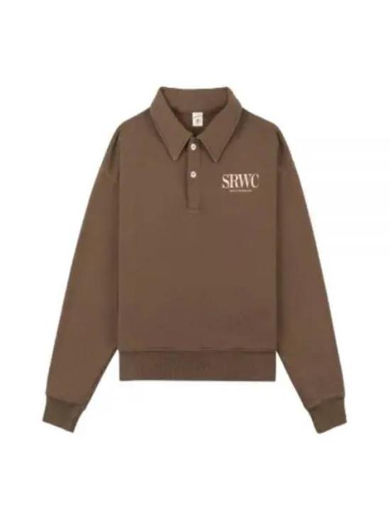 Cropped Long-Sleeved Polo Shirt with Classic Collar