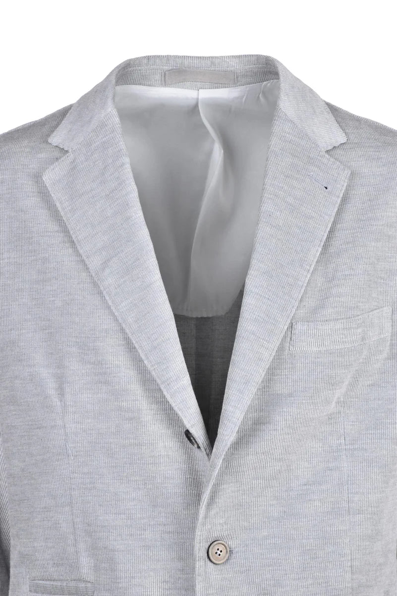 Velvet Cotton Jacket - Light Grey