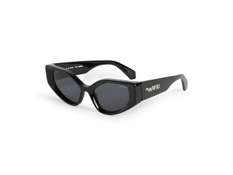 Oeri063 Memphis Oversized Black Acetate Cat-Eye Sunglasses