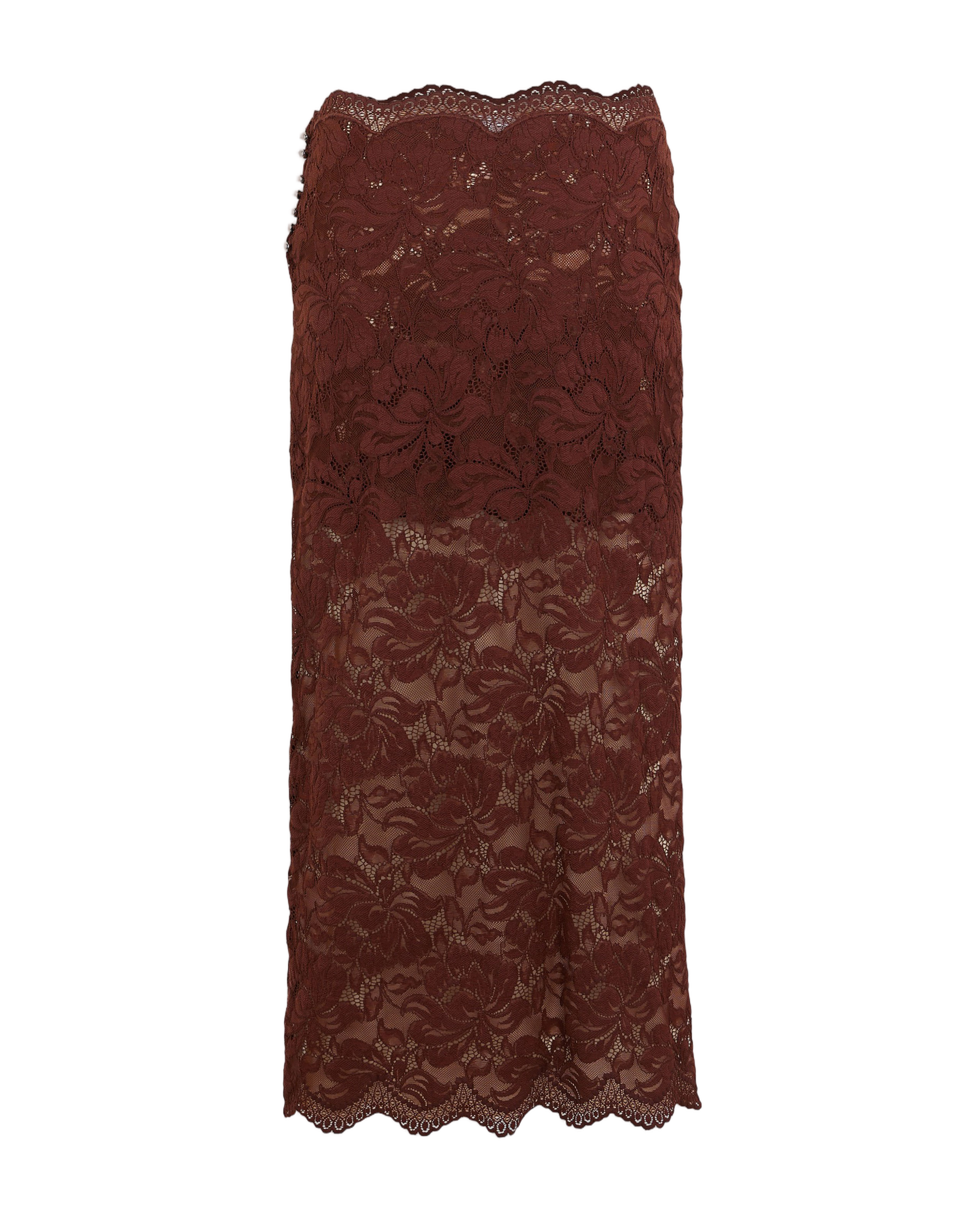 Intricately Designed Lace Midi Skirt