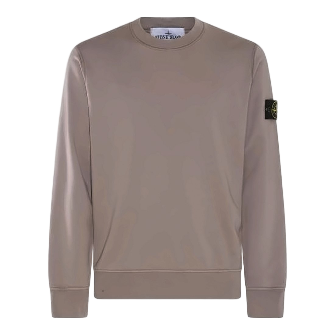 Taupe Long-Sleeve Crewneck Sweatshirt
