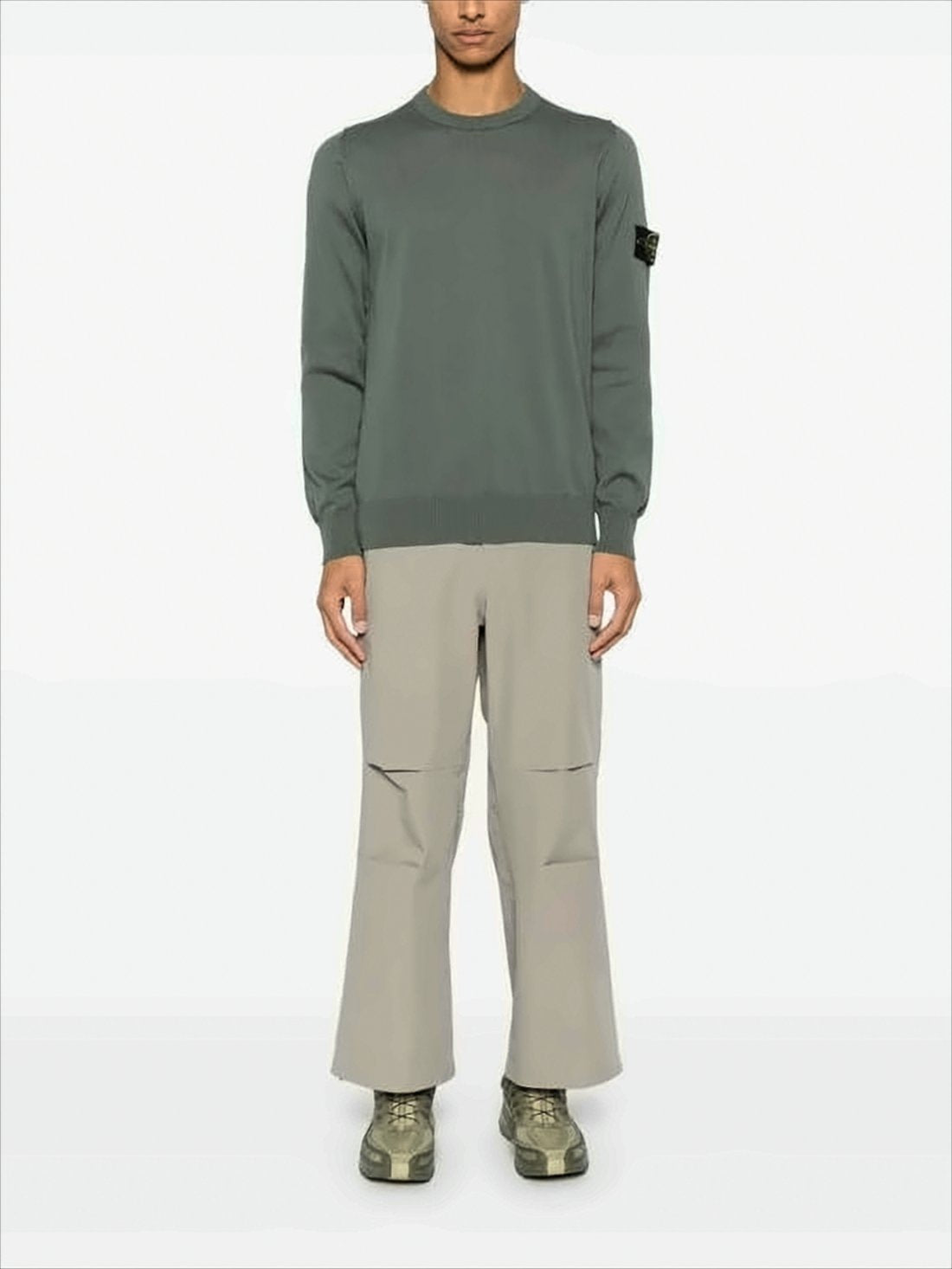 Minimalist Green Knit Sweater