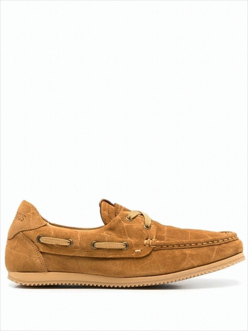 Moccasin Stitch Brown Loafers With Low-Profile Rubber Sole