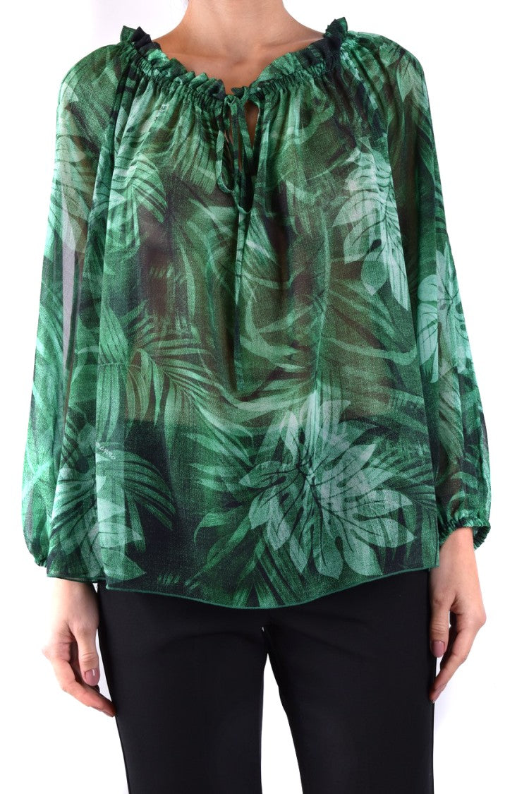 Green Shirt With All Over Print