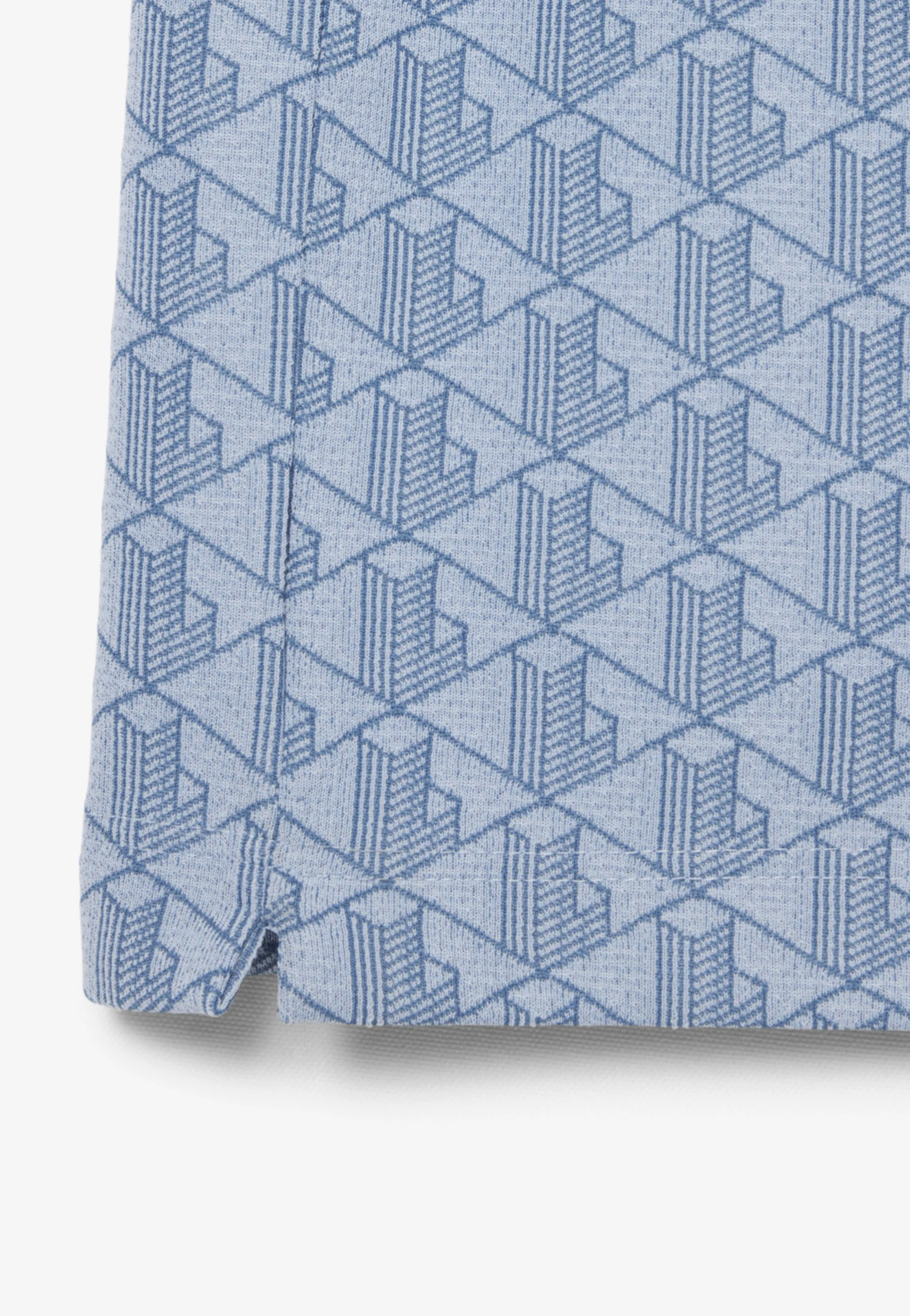 Light Blue Monogram Jacquard Polo