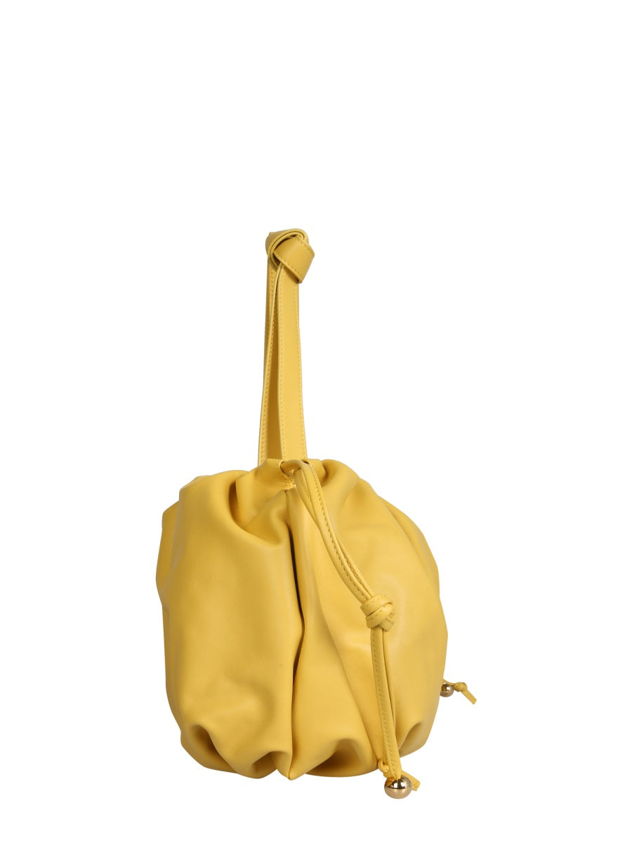 Medium Leather Shoulder Bag with Removable Double Handle