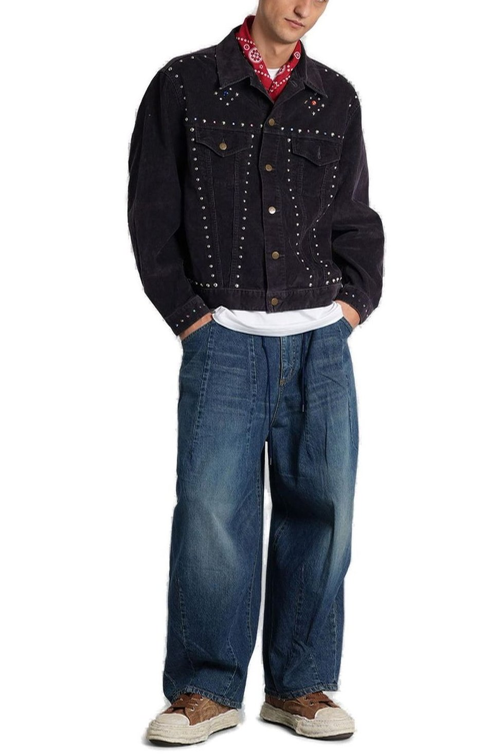 Studded Black Casual Jacket