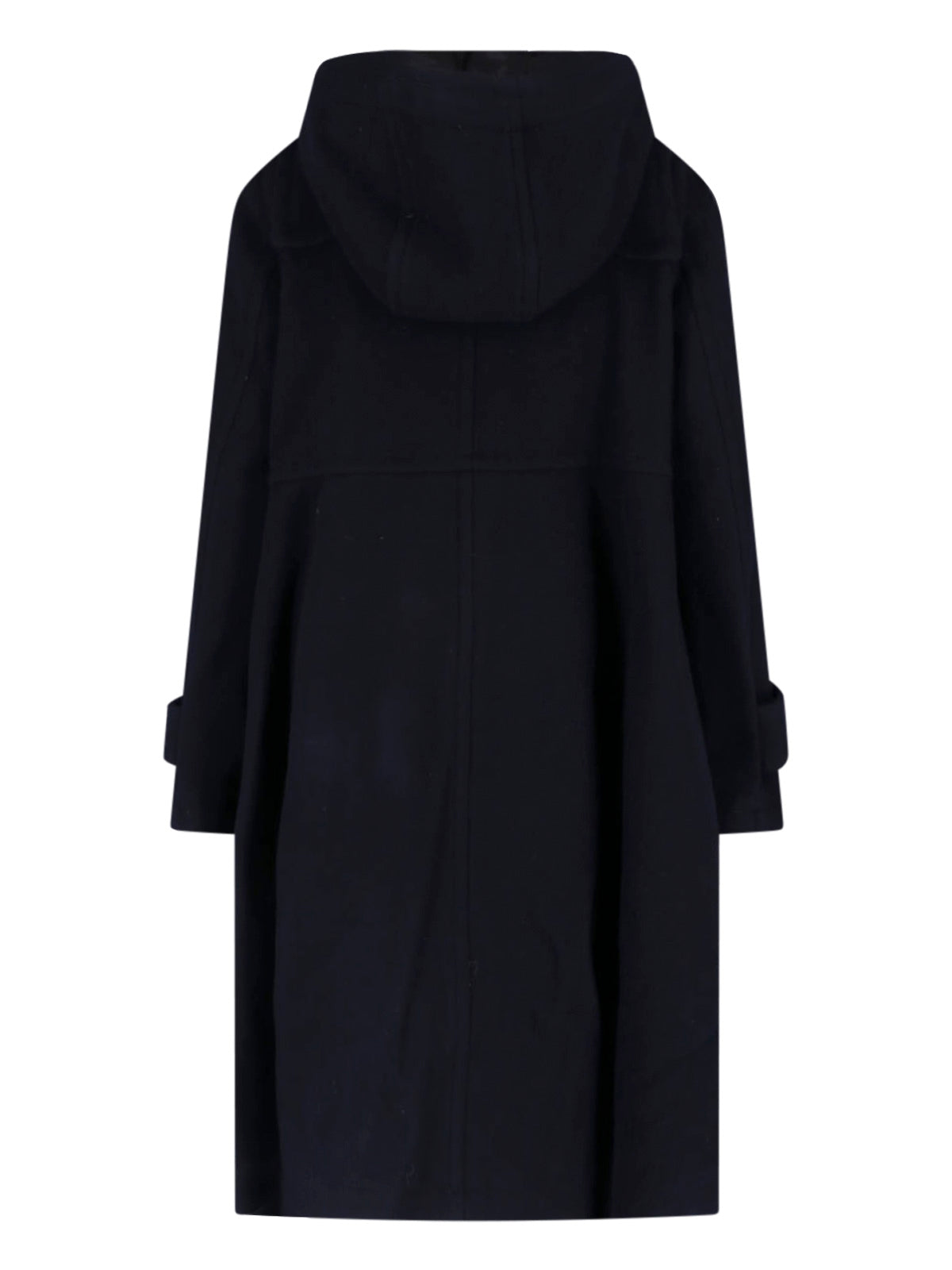Black Toggle Hooded Duffle Jacket