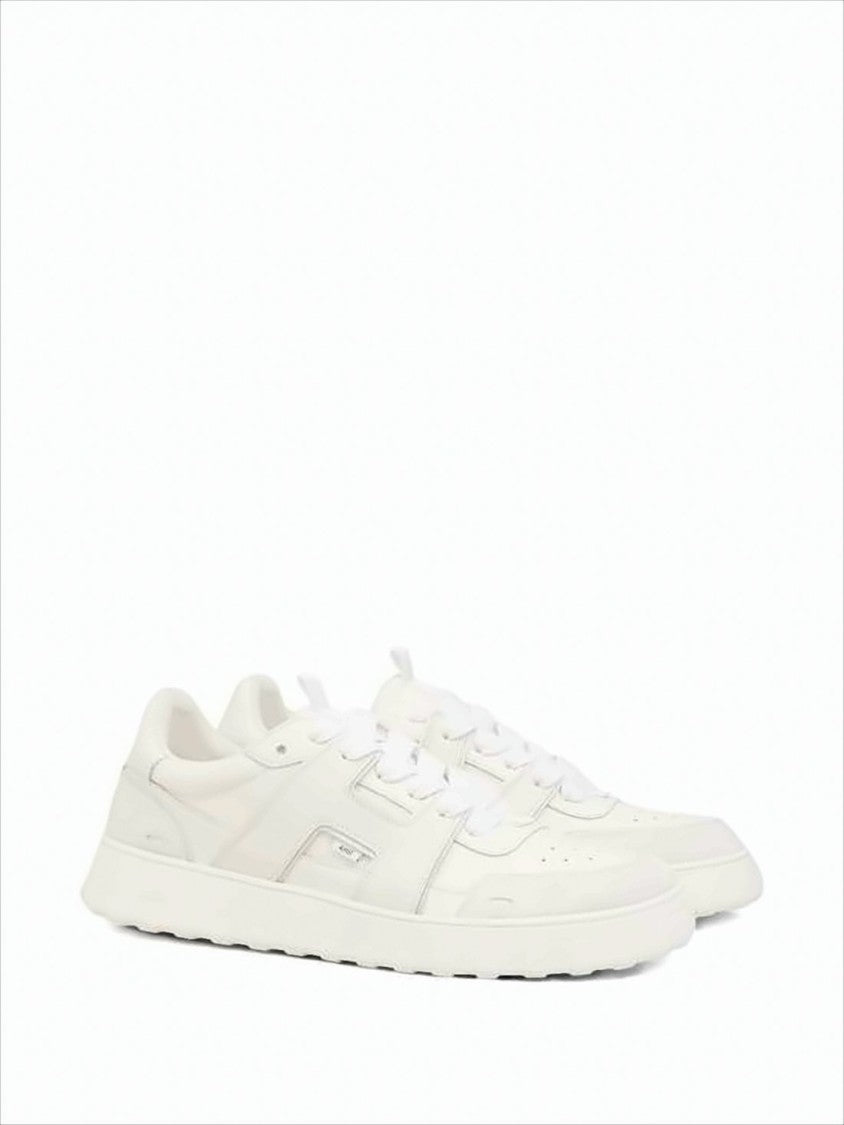 Low-Top Sneakers with Monochromatic Design