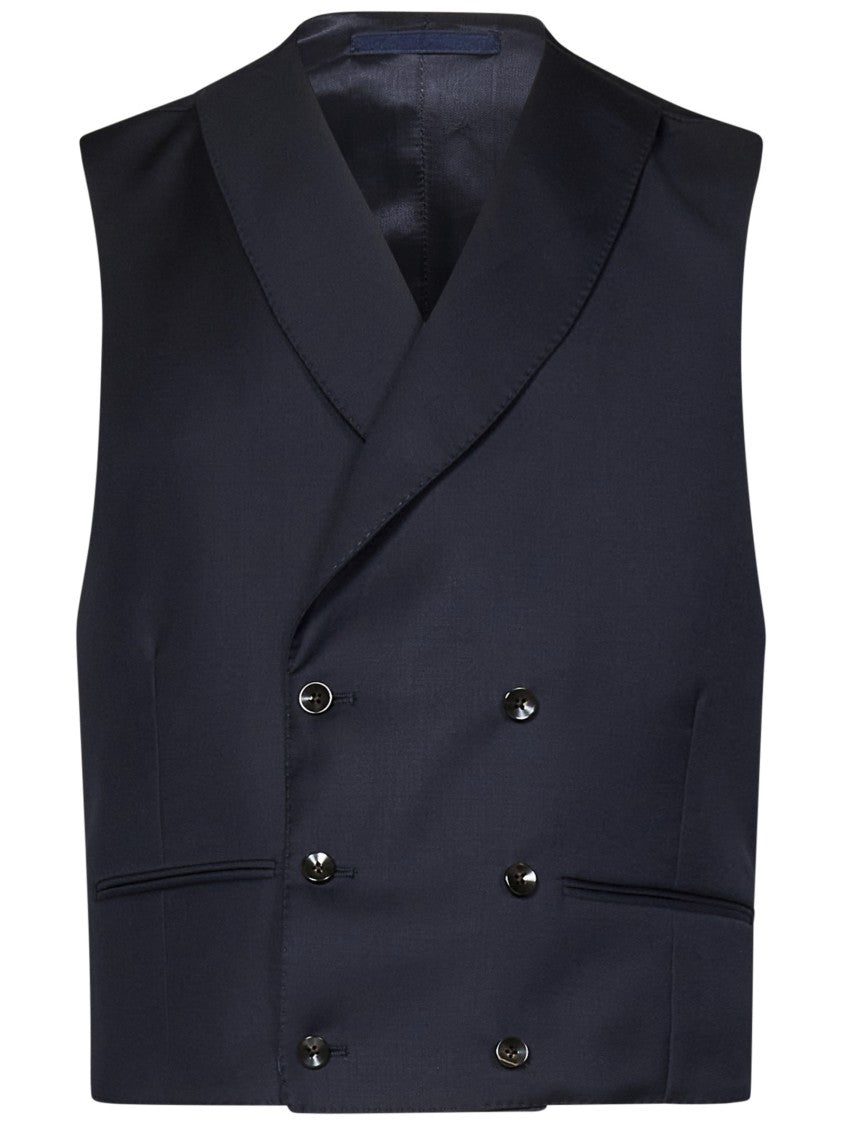 Midnight Blue Double-Breasted Waistcoat
