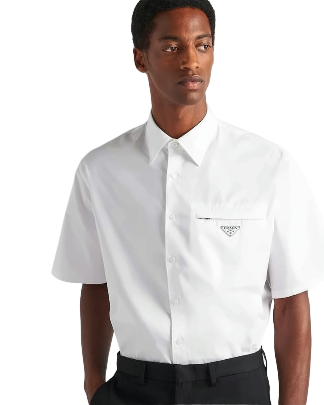 Short-Sleeved Shirt With Classic Collar And Design