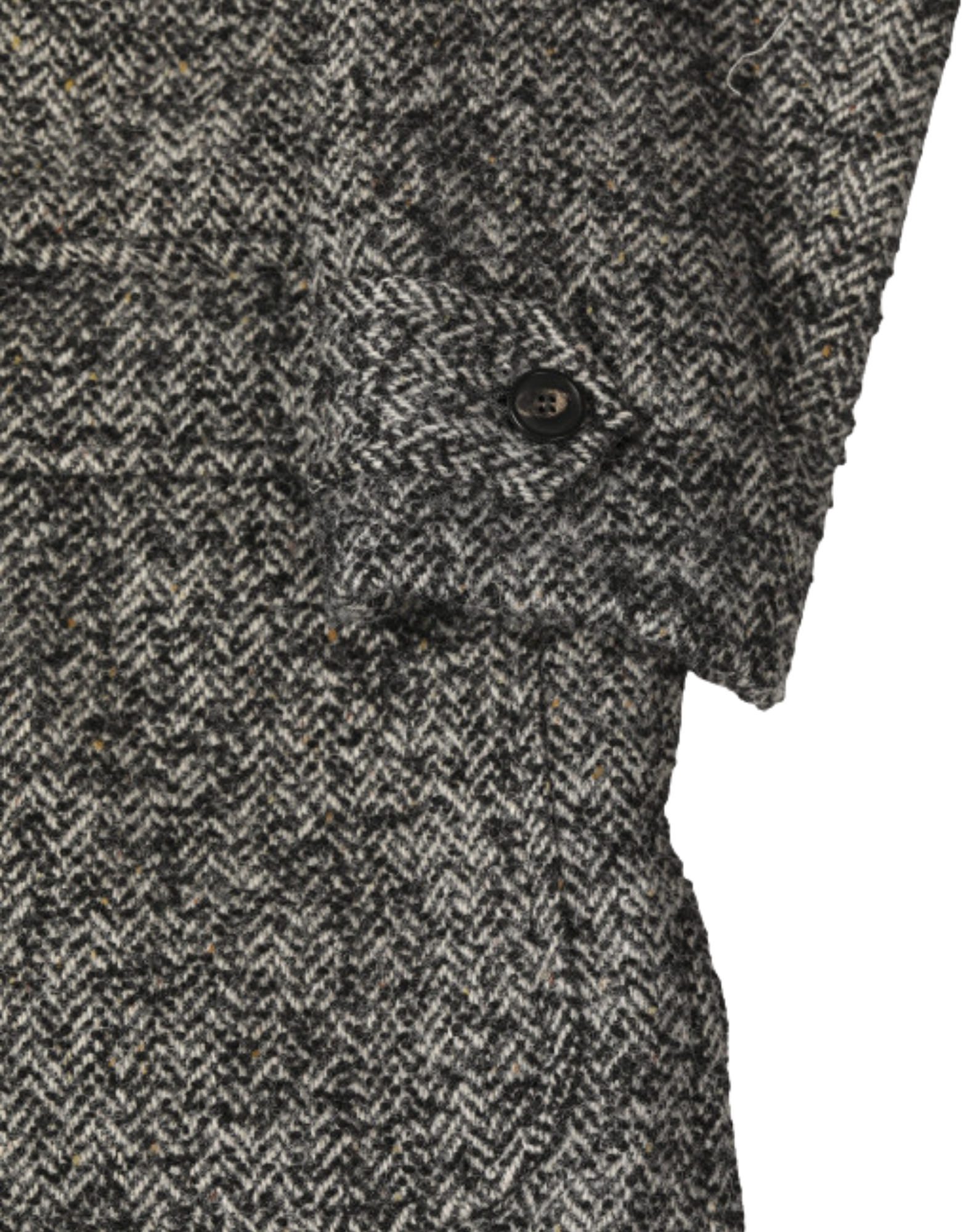 Textured Shetland Herringbone Single-Breasted Sport Coat