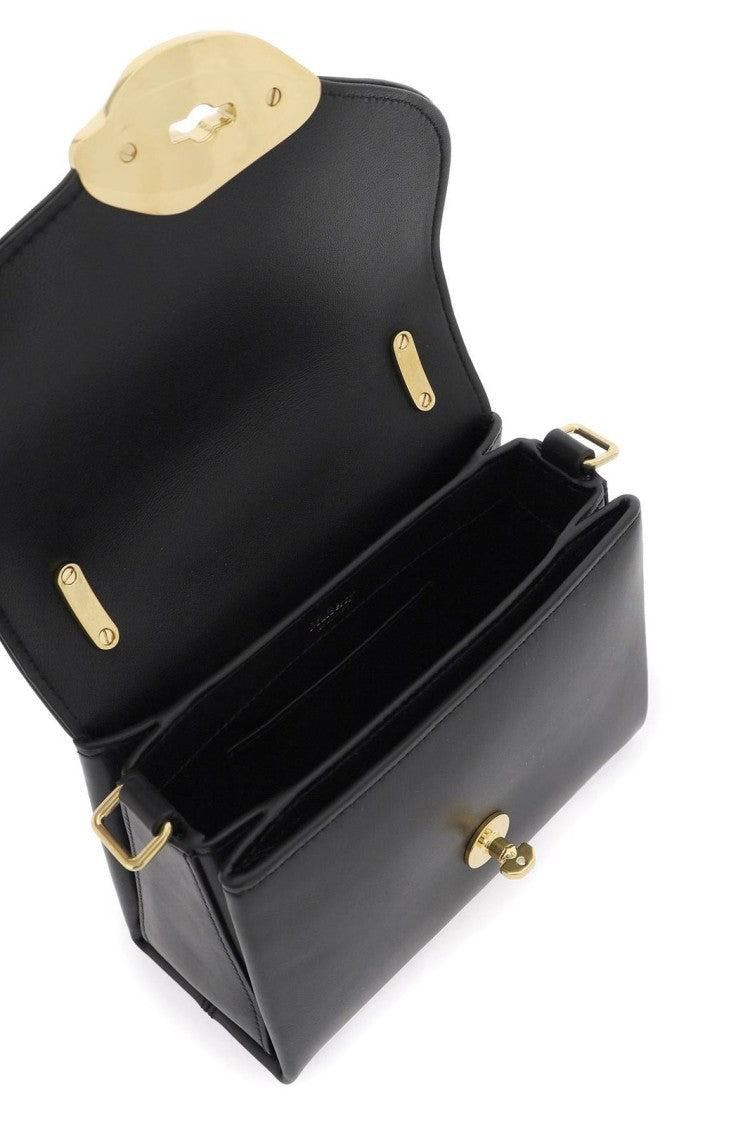 Rectangular Black Leather Tote Bag