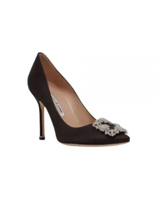 Pointed Toe High-Heeled Pump with Crystal Embellishment