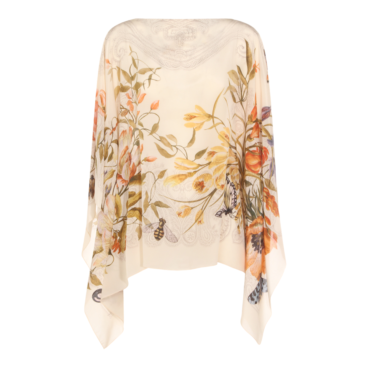 Asymmetrical Hem Floral Print Top
