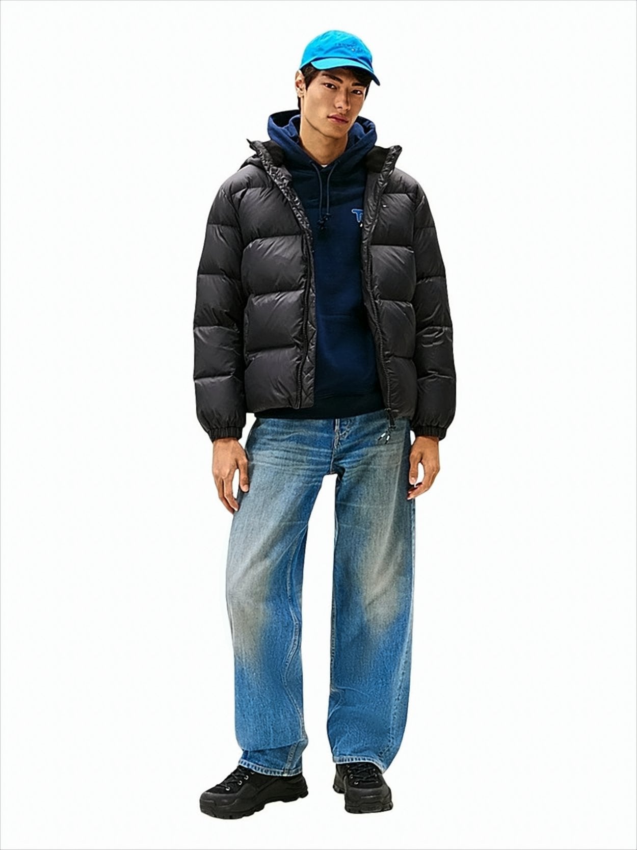 Water-Repellent Down Jacket With Removable Hood