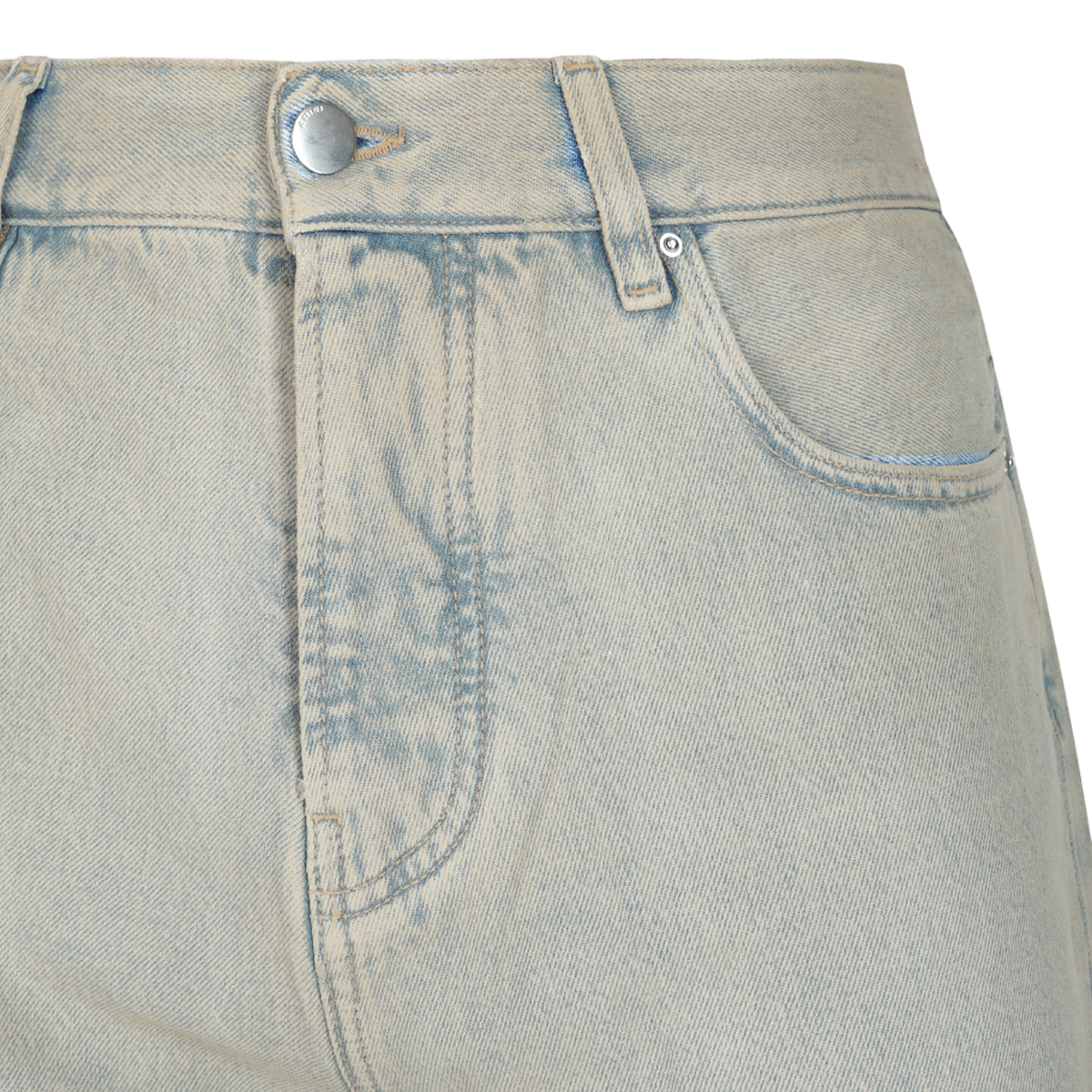 Light Washed Relaxed Straight-Leg Denim Jeans