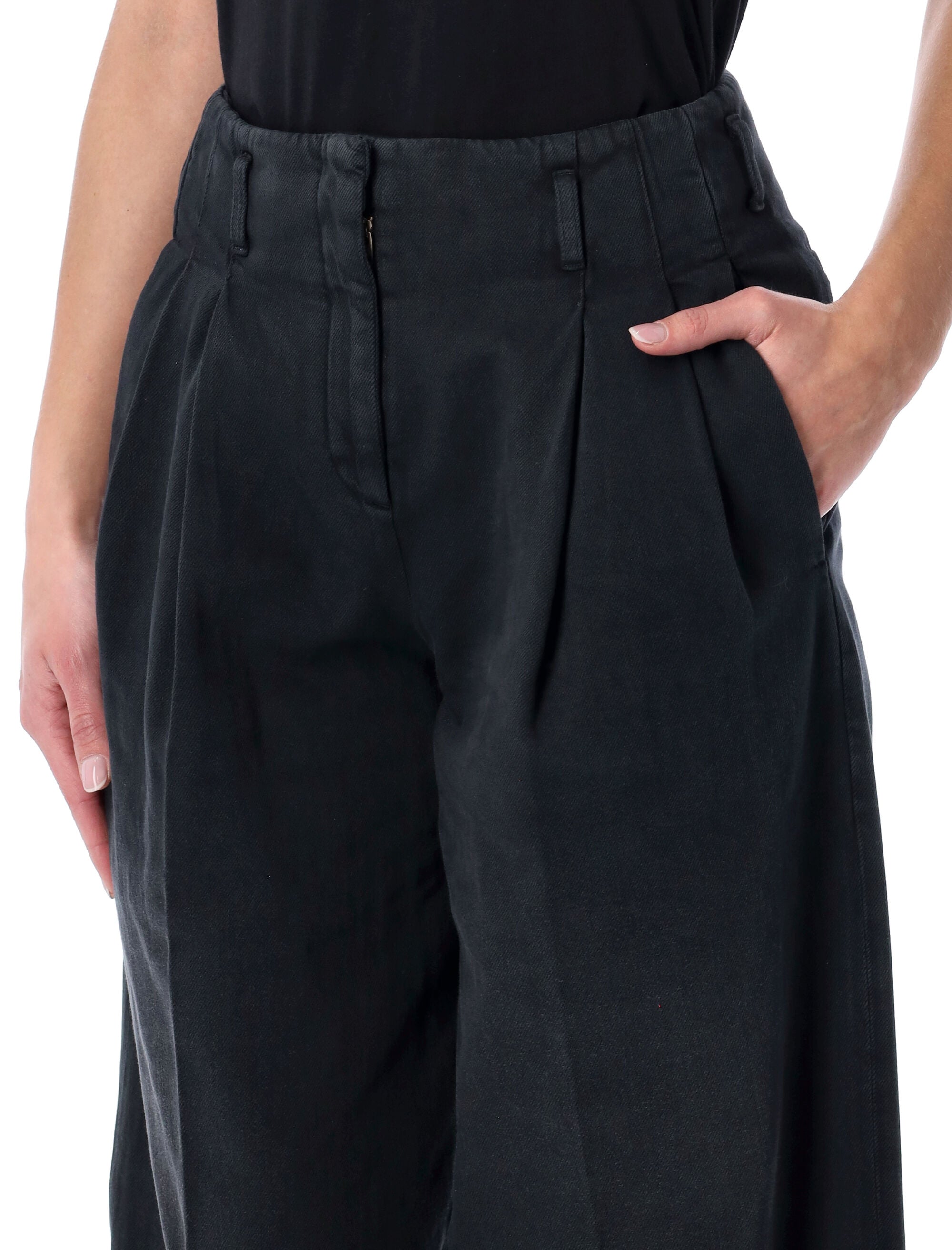 Flavia Wide-Leg Denim Pants