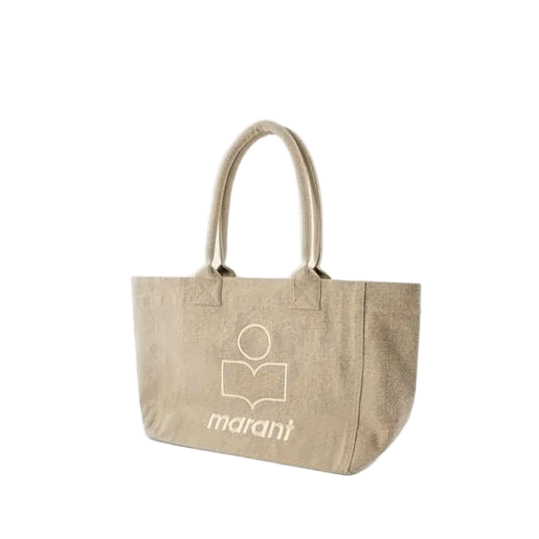 Textured Cotton Shoulder Bag with Embroidered Logo