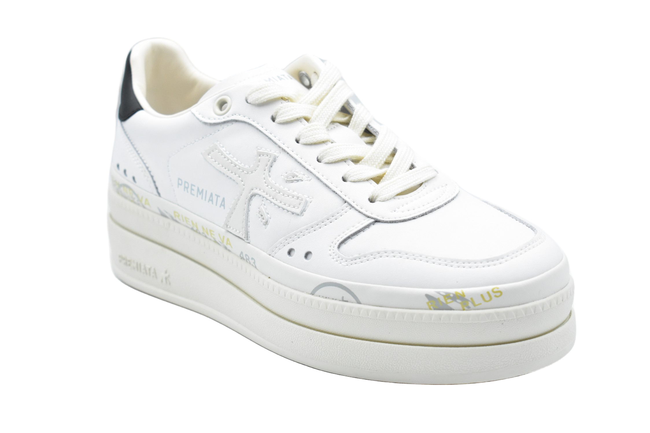 Black And White Platform Sneakers
