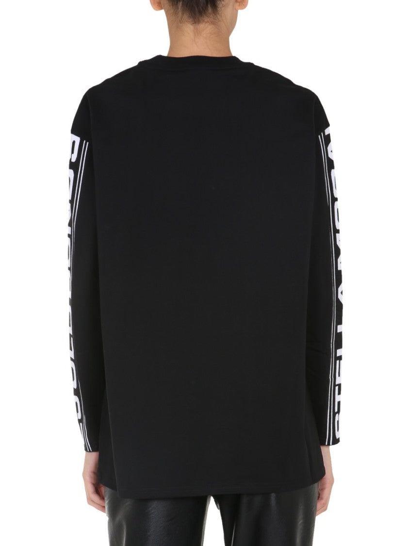 Long-Sleeve Graphic Round Neck T-Shirt