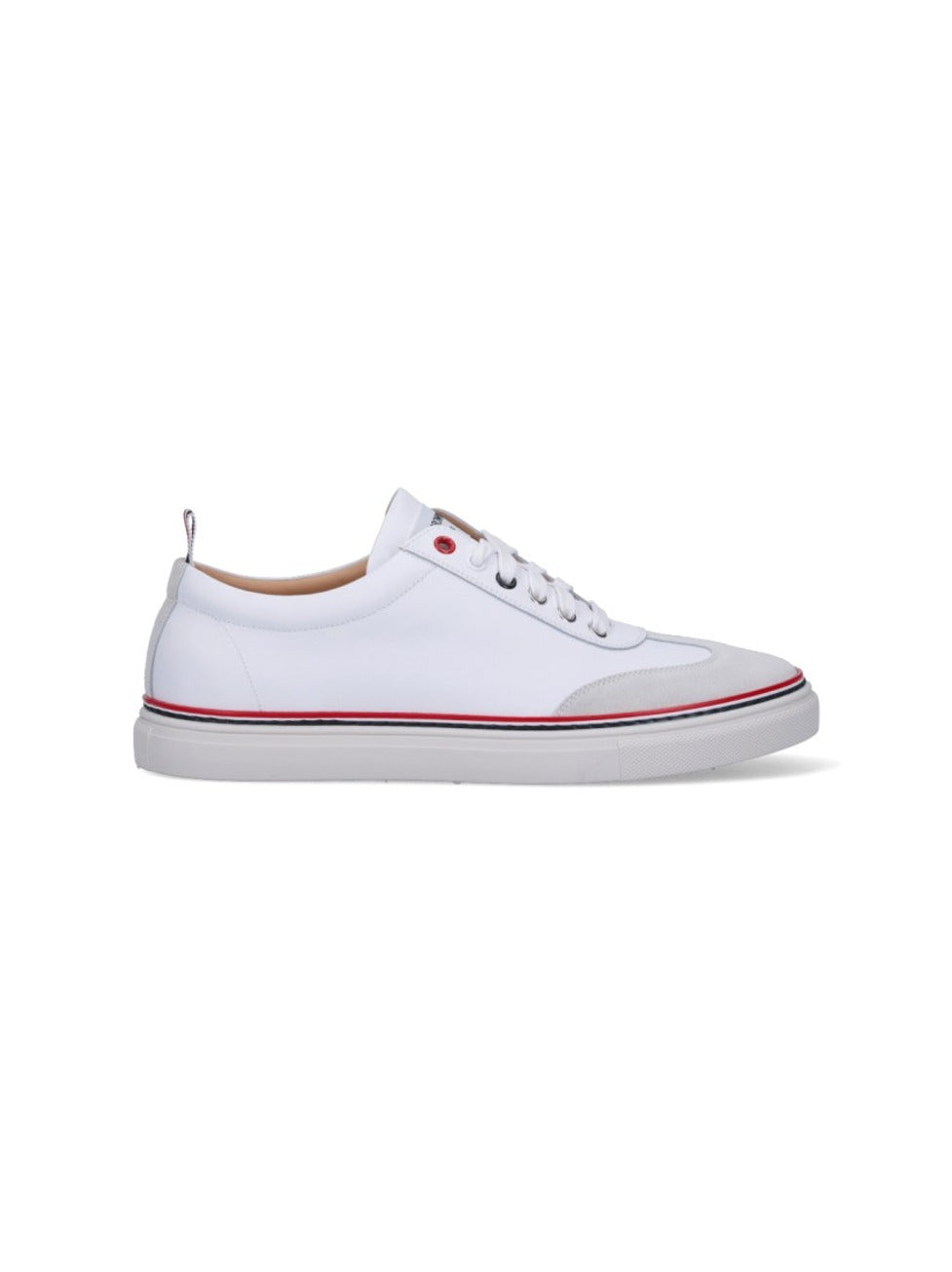 Tricolor Detail Sneakers – White