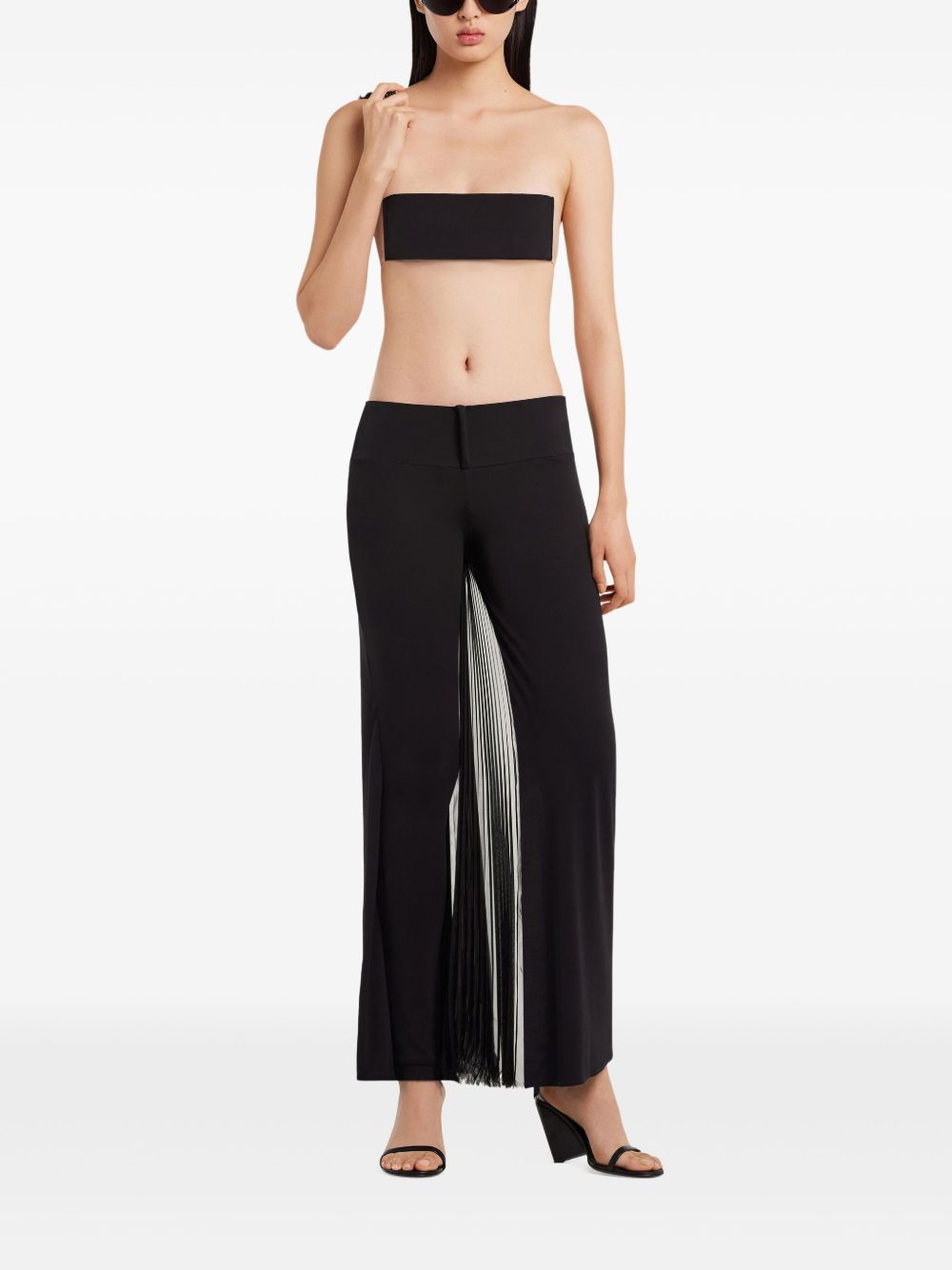 Belted Waist Trousers with Pleat Detailing