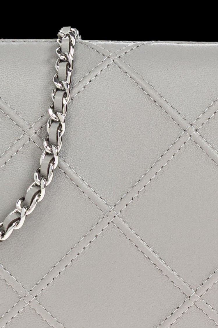 Gray Diamond Leather Camera Bag