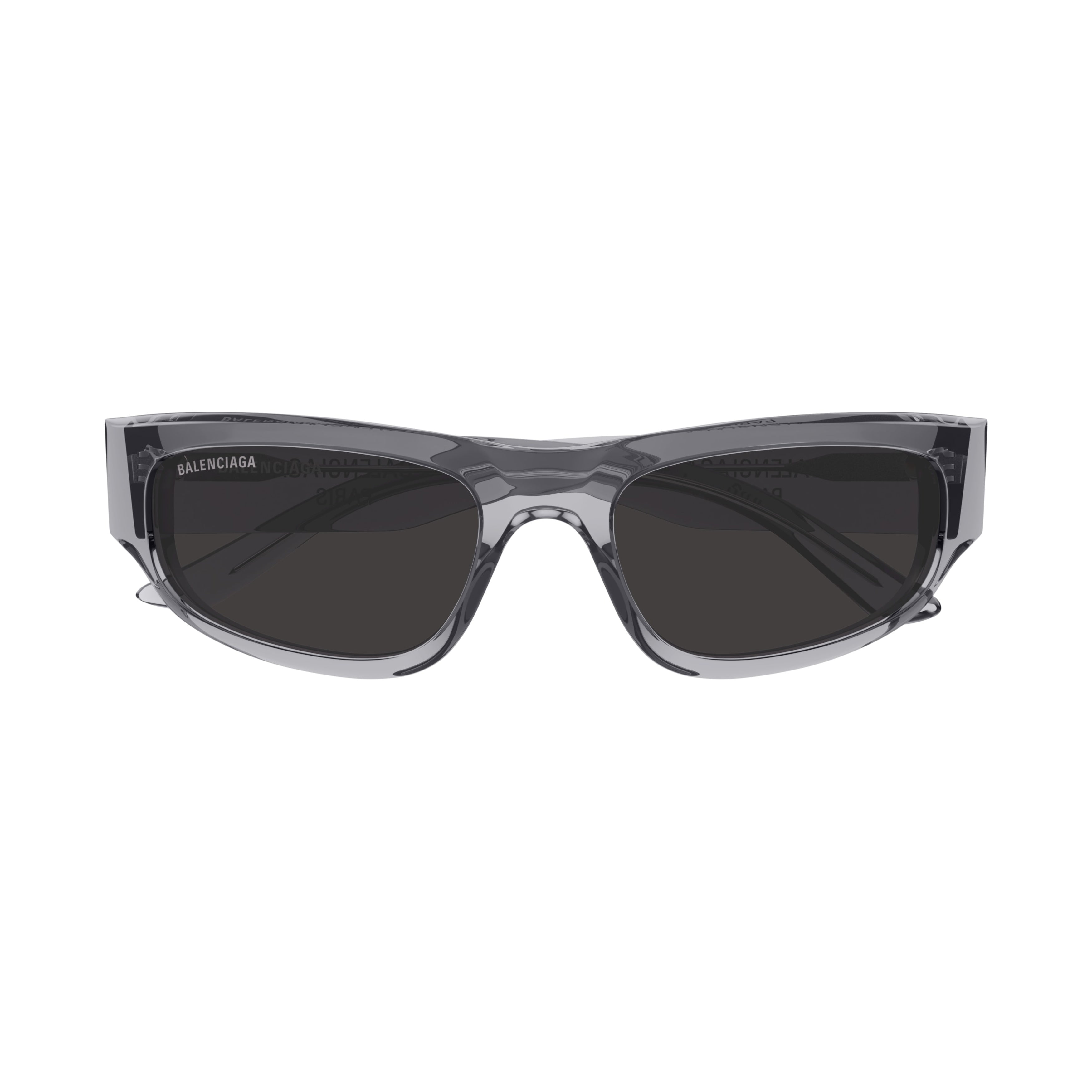 Bb0388s Translucent Smoky Grey Rectangular Sunglasses