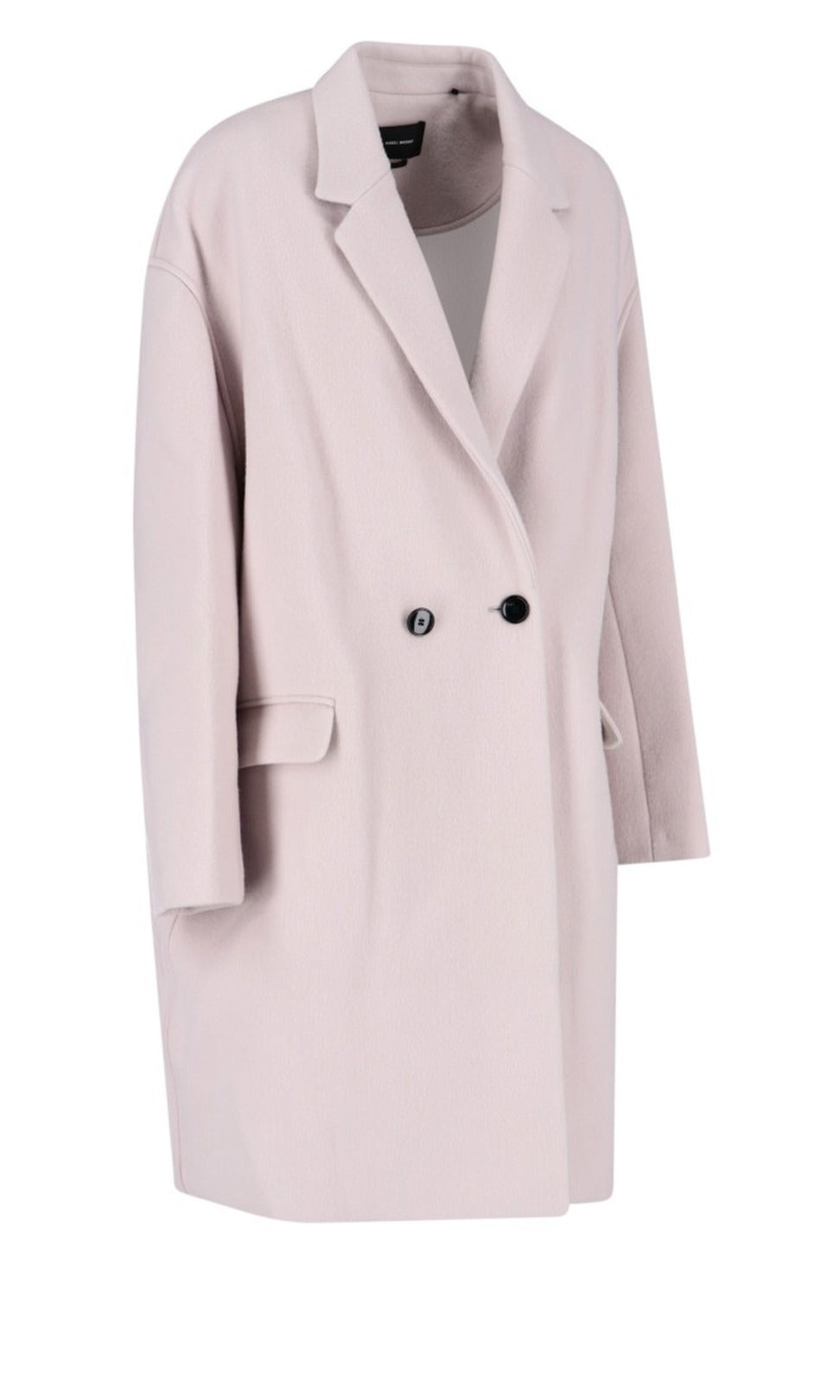 Boxy Pink Jacket With Double-Breasted Front