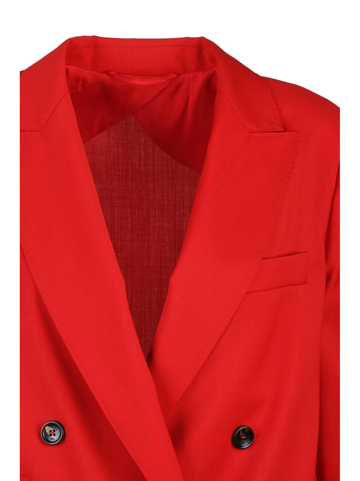 Nebbie Double-Breasted Jacket - Red