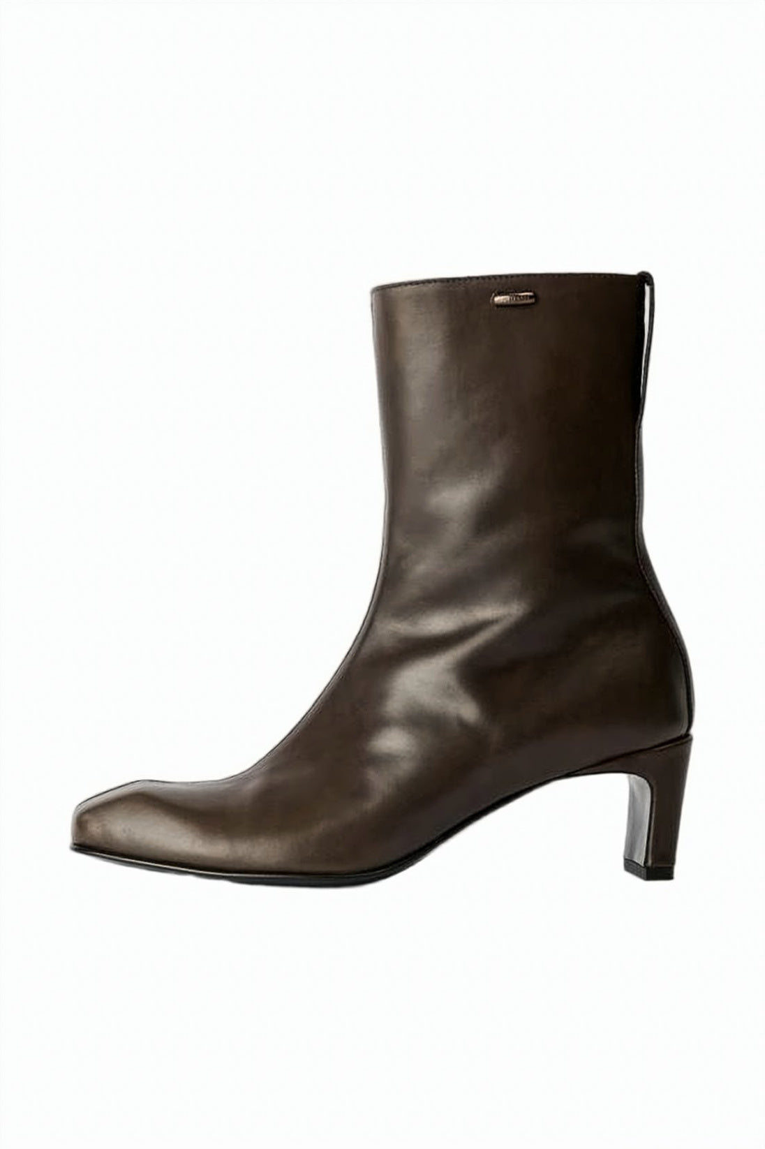 Smooth Calf Leather Ankle Boots with Pointed Toe