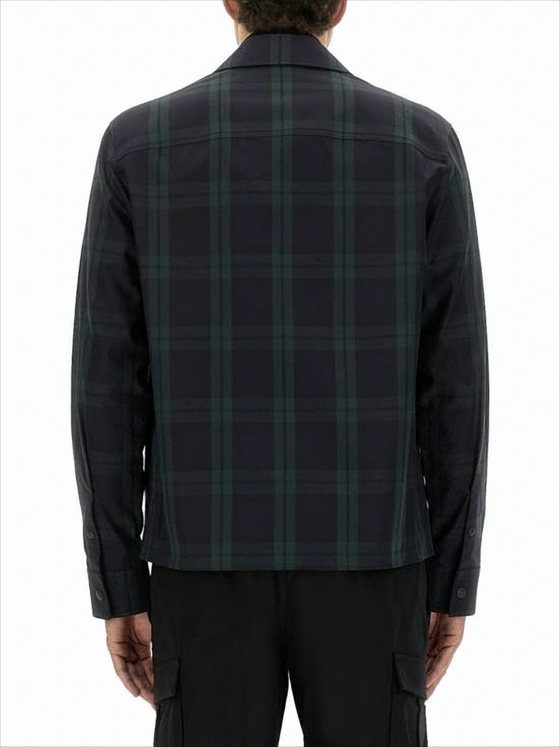 Cropped Dark Plaid Moncler Jacket