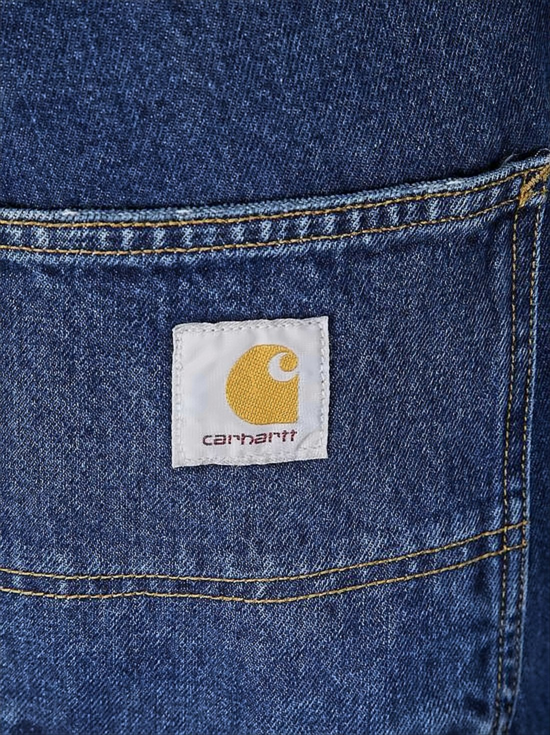 Straight-Leg Denim Pants with Contrast Stitching