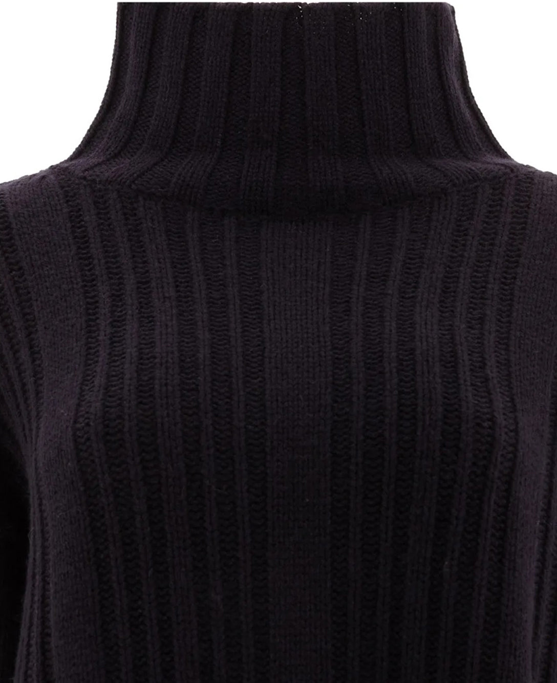 Ribbed Knit Turtleneck Sweater