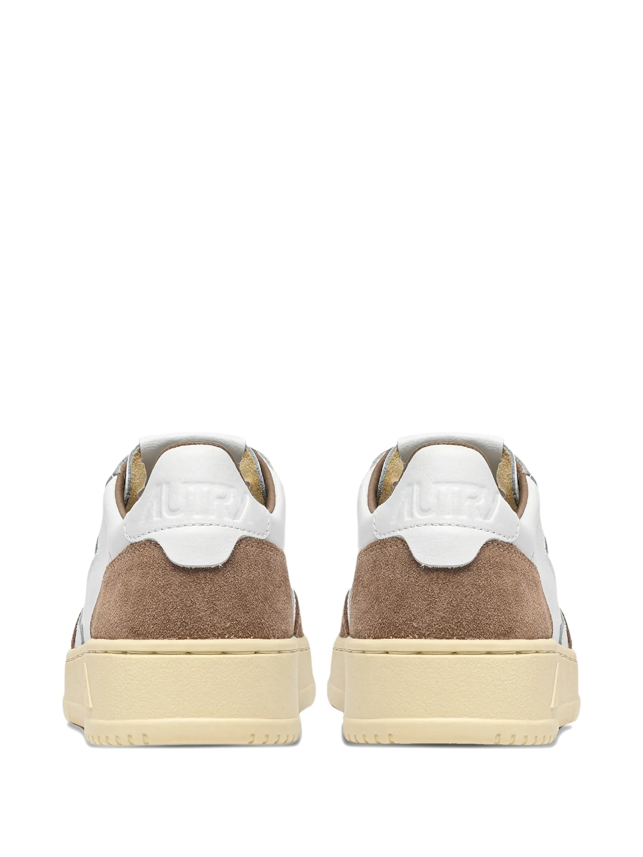 White Medalist Low Perforated Leather Sneakers