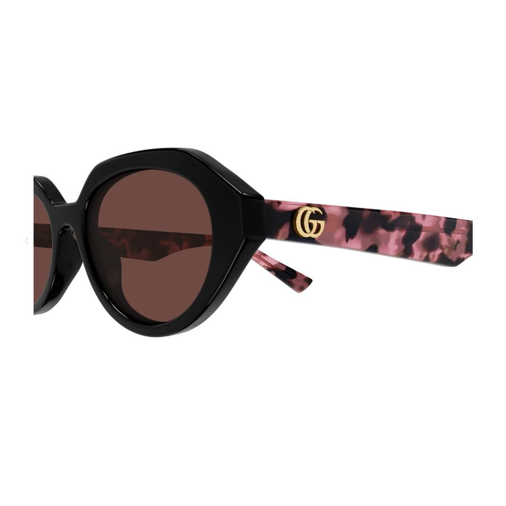 Geometric Oval Frame Sunglasses with Double G Emblem GG2178S Linea Emblem
