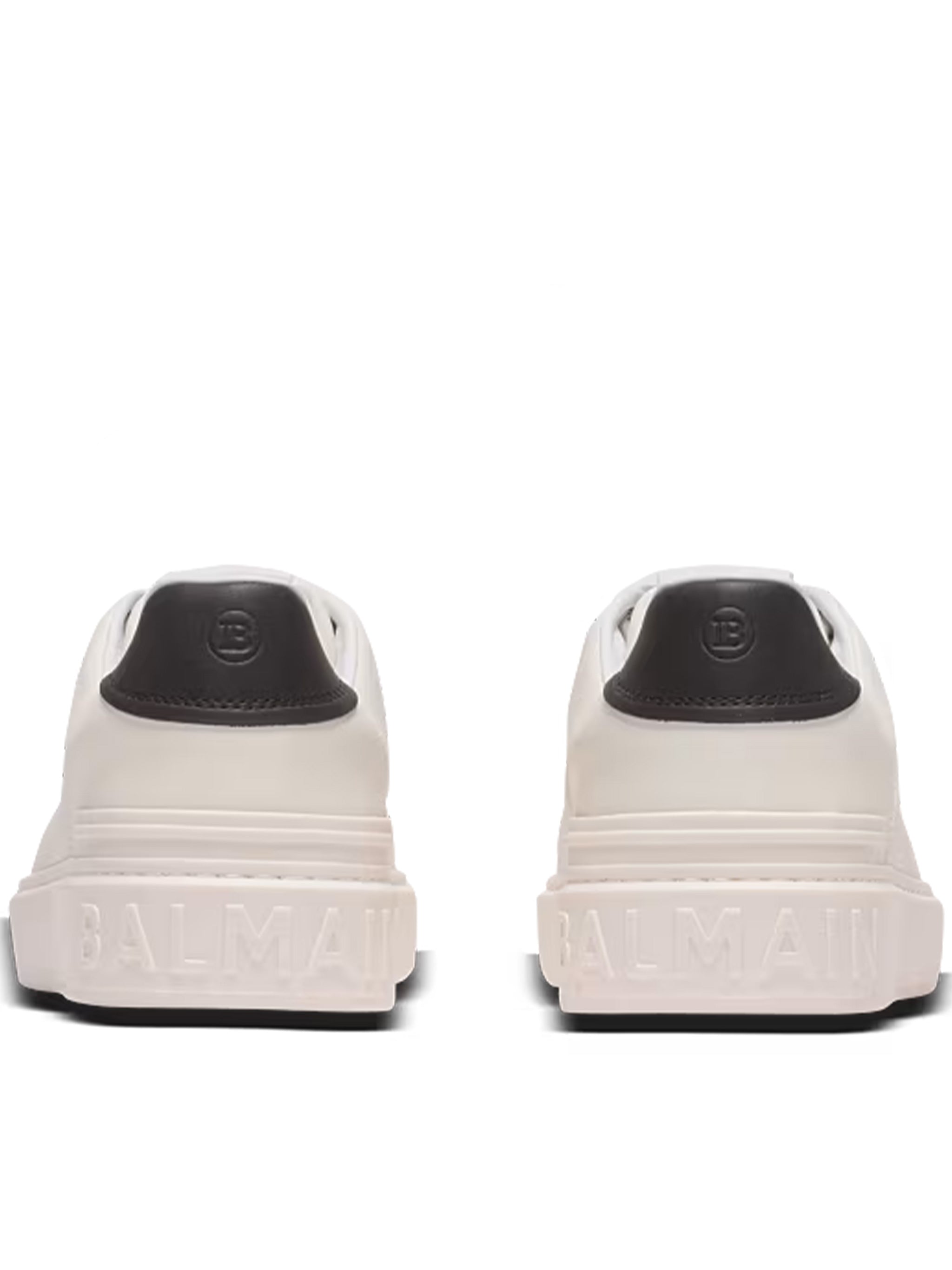 White Low Top Lace-Up Sneakers