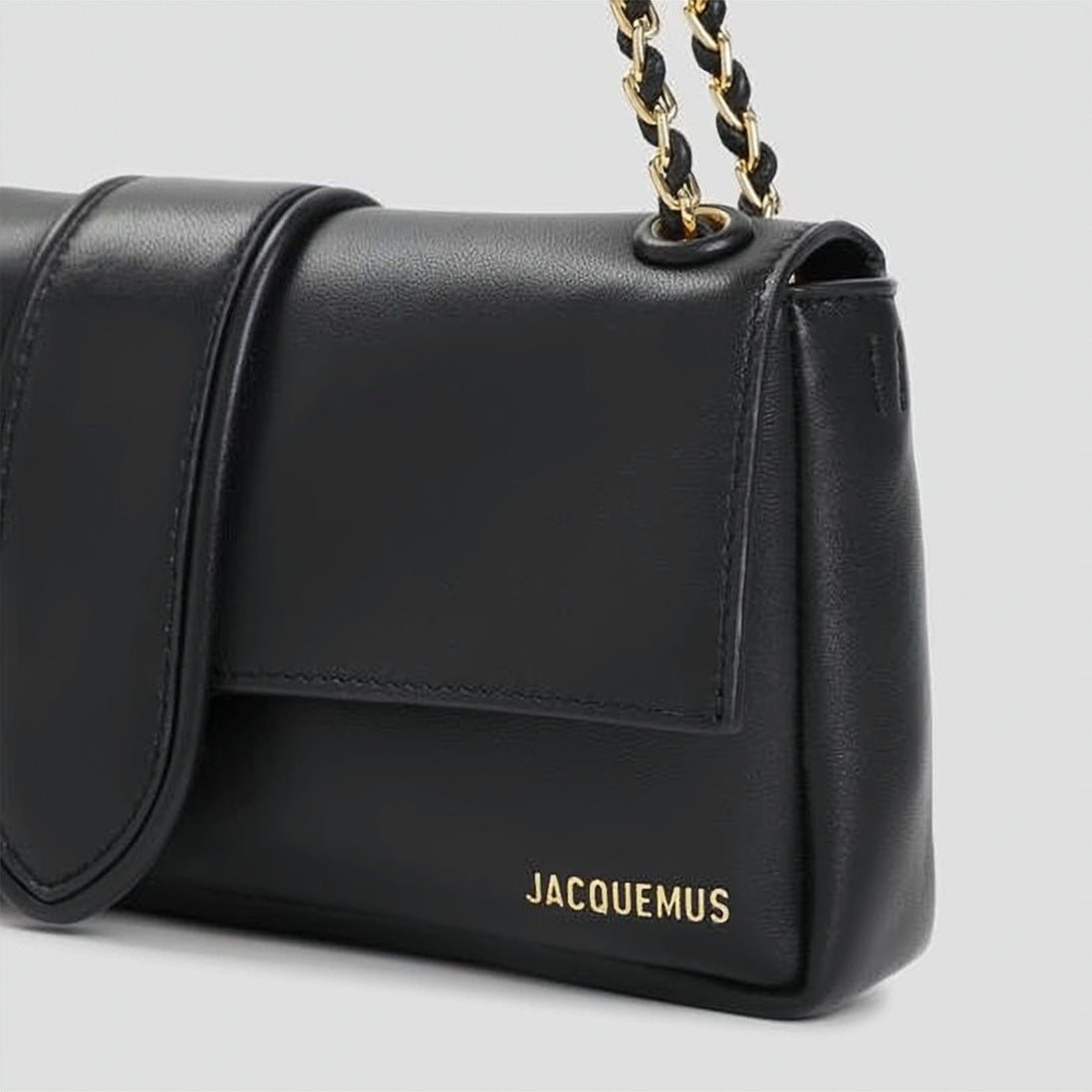 Rectangular Lambskin Shoulder Bag with Chain Strap