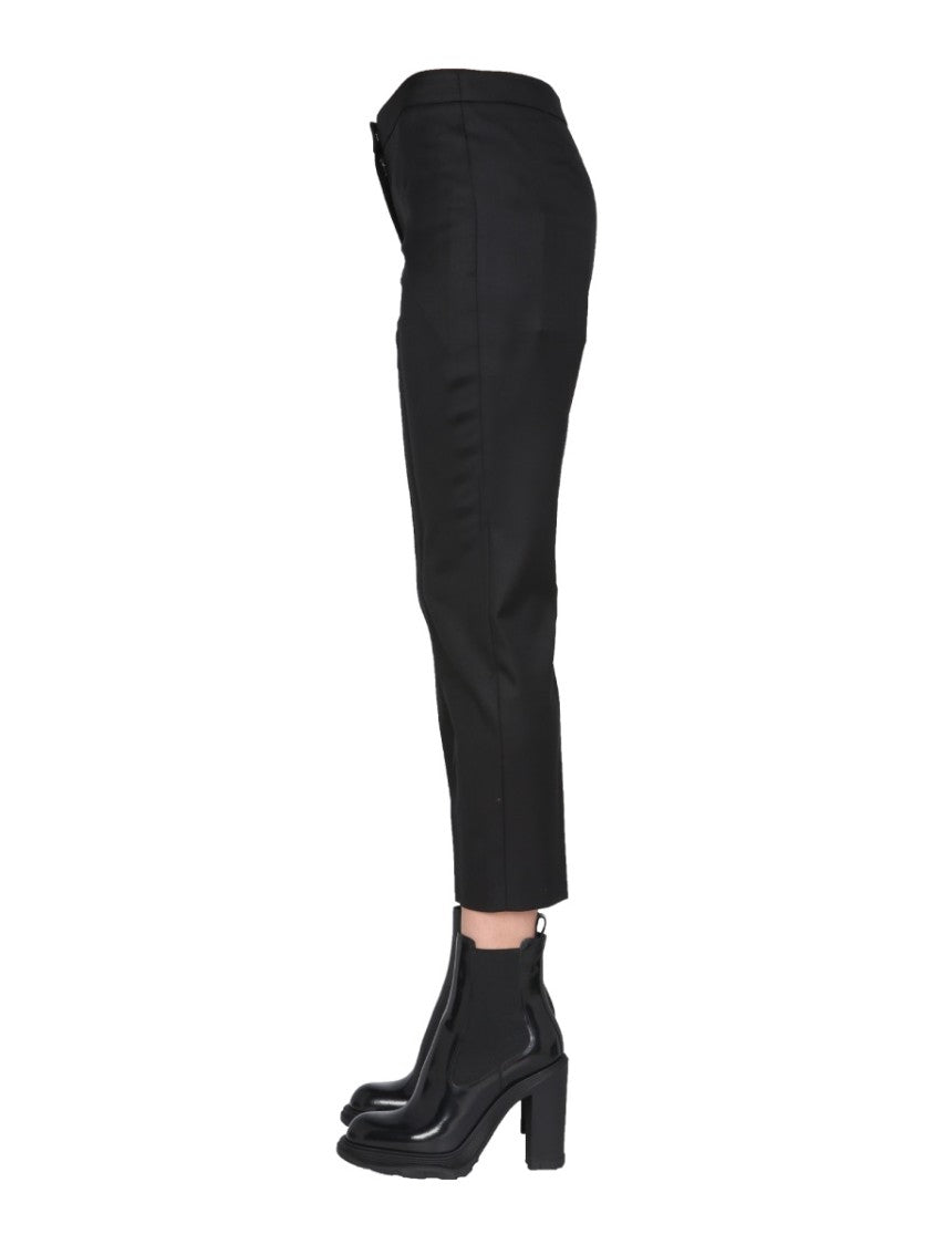 Tailored Cropped Trousers With Hidden Closure