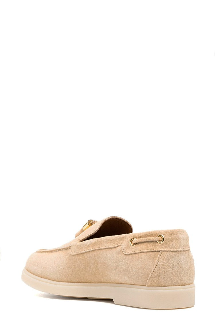 Beige Suede Ballerinas