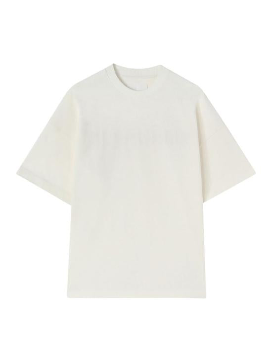 Boxy White T-Shirt with Crew Neckline
