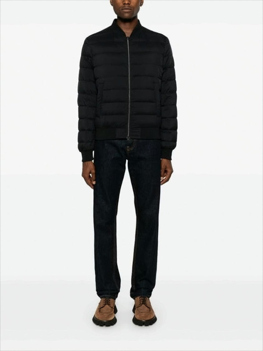 Quilted Bomber Jacket with Goose Down Fill
