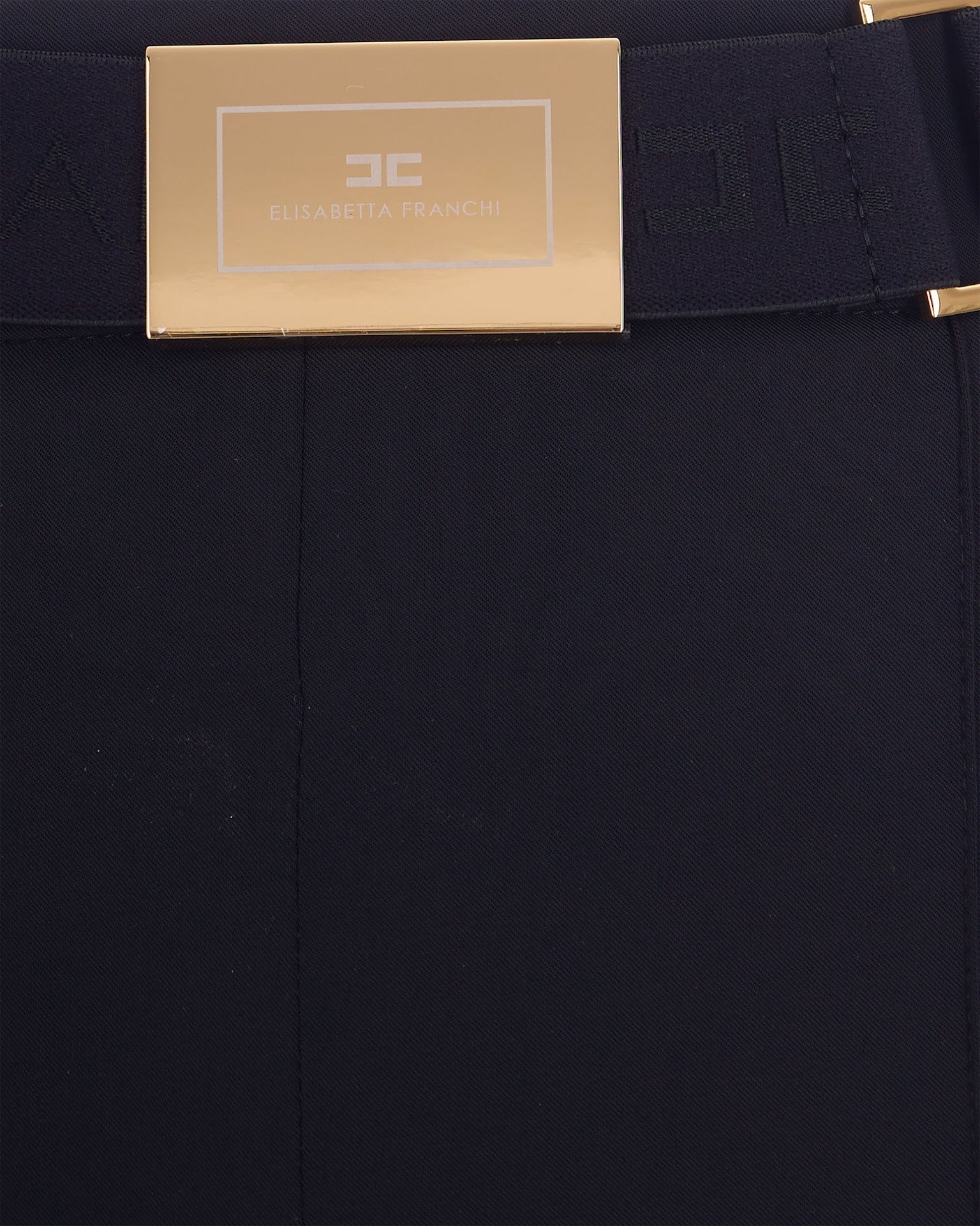 Technical Bi-Elastic Pants With Laser-Engraved Logo Plaque