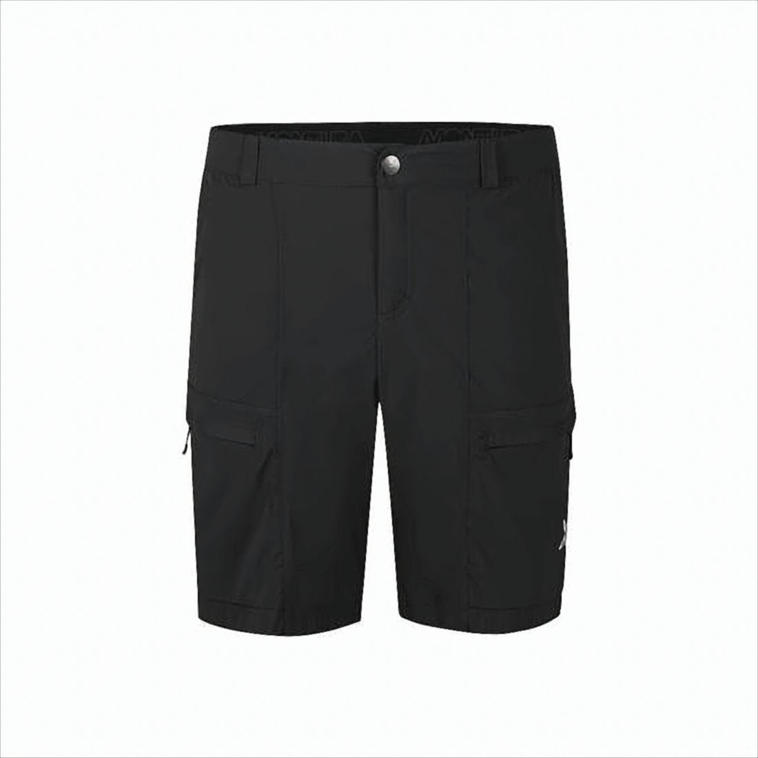 Straight-Cut Black Shorts with Functional Pockets