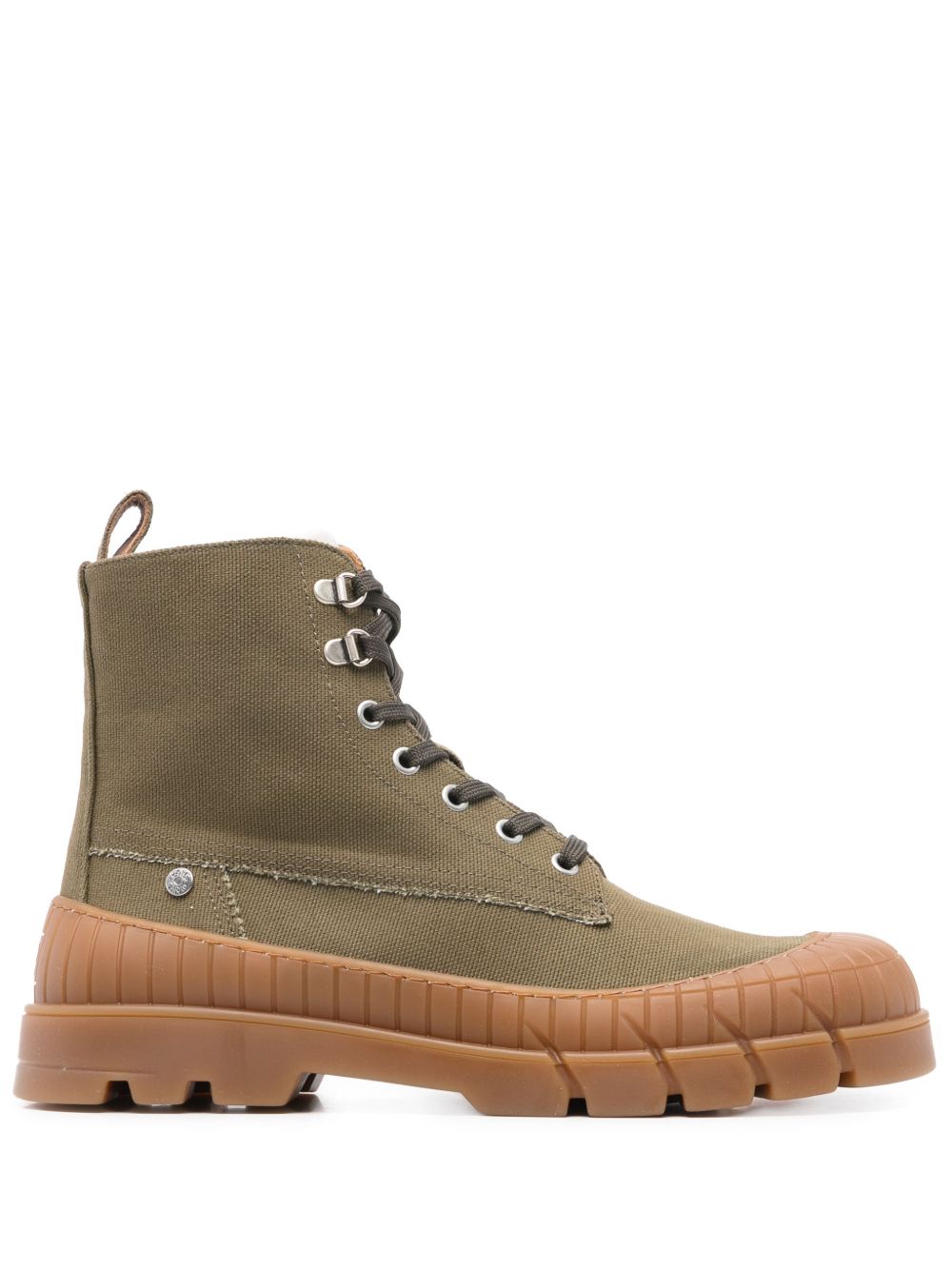 Khaki Fabric Boots