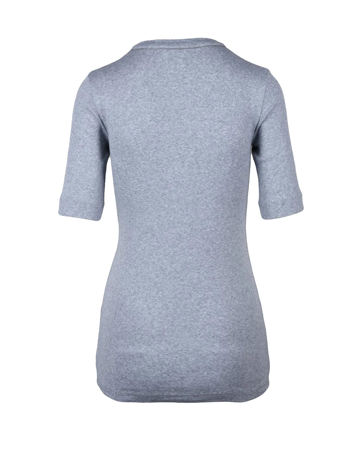 Grey Cotton Elastane Women T-shirt