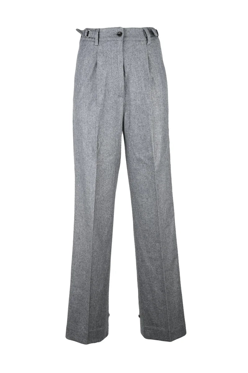 Straight-Leg Trousers with High Waist
