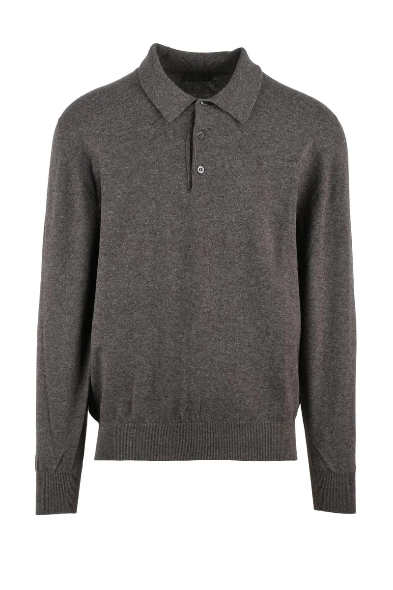 Cashmere Knit Polo - Brown